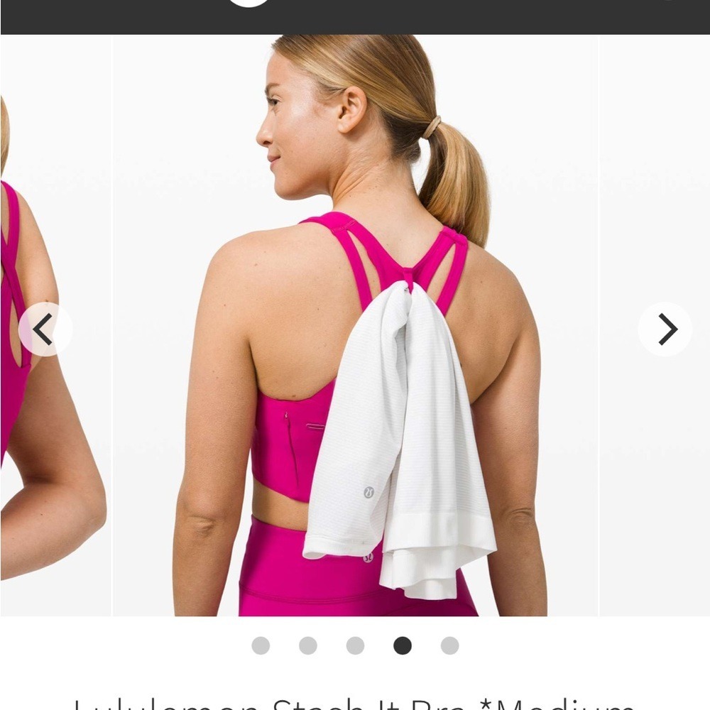 Lululemon Stash It Bra Ripened Raspberry Pink Medium Support B/C Cup Size 4‎ - Picture 6 of 6